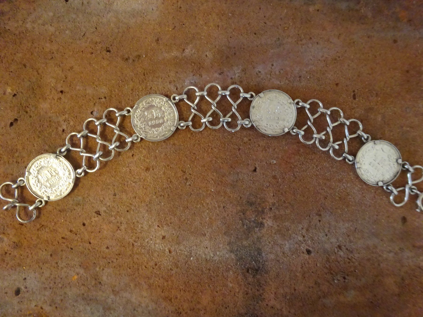 Armbänder & -reifen: Münzarmband 1950 / 800 Silber – Gebraucht aus Esslingen von FetteSchnecke 8
