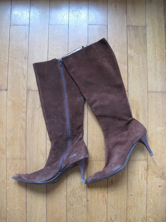 BROWN BOOTS KITTEN HEEL 41 | Kaufen auf Ricardo