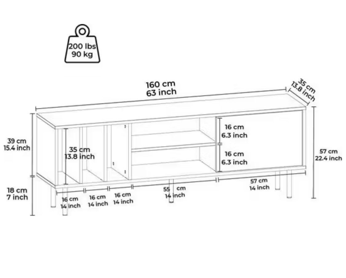 TV Möbel: TV Lowboard 35x57x160 TxHxB – Gebraucht aus Grenchen von Diconstanti 8