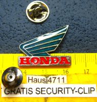 HONDA WING MOTO SCHMUCK-PIN GLASIERT MIT SECURITY-CLIP