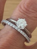 Luxus Elegante Gr.17/7 Duo Ring Memoire Farbe : Silber