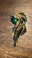 broche vintage oiseau Voegel Brosche
