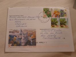 Enveloppe Ukraine avec timbres oblitérés - Rare! Etat neuf
