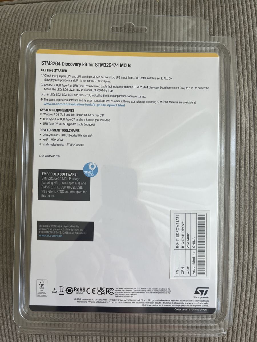 Componenti elettronici: STM32G474 Discovery Kit – Nuovo (secondo la descrizione) da Zug venduto da metebalci 1