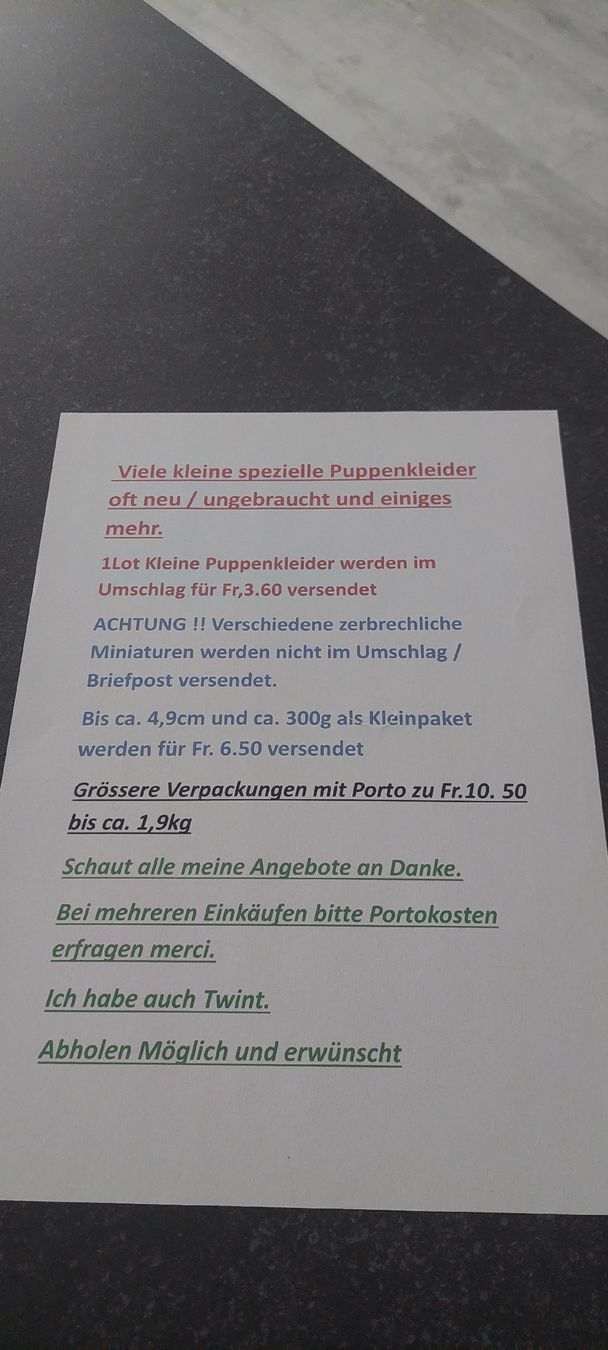 Puppen: kleine Puppenkleidchen  – Gebraucht aus Muri AG von nindo1 8