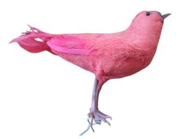Weihnachtsschmuck antik - Vogel Watte