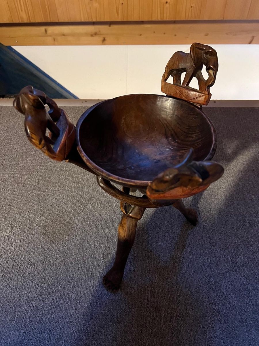 Sculture & Statue: Afrikanische Dekoration mit Schale – Usato da arch venduto da Amaga 2