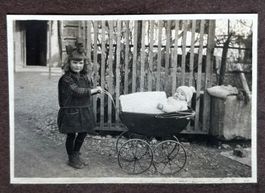 Privatfoto, Unikat - Kinder, Kinderwagen, 1926