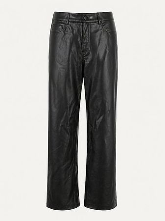 Pantalone nero simil pelle