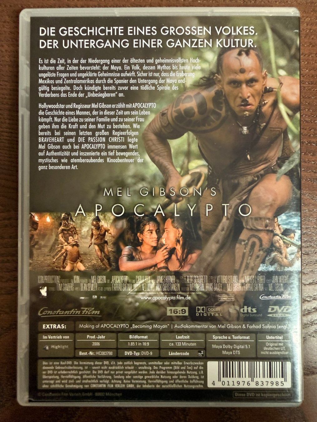 Alle DVDs: Apocalypto – Gebraucht aus Zürich von FilmFreunde 1