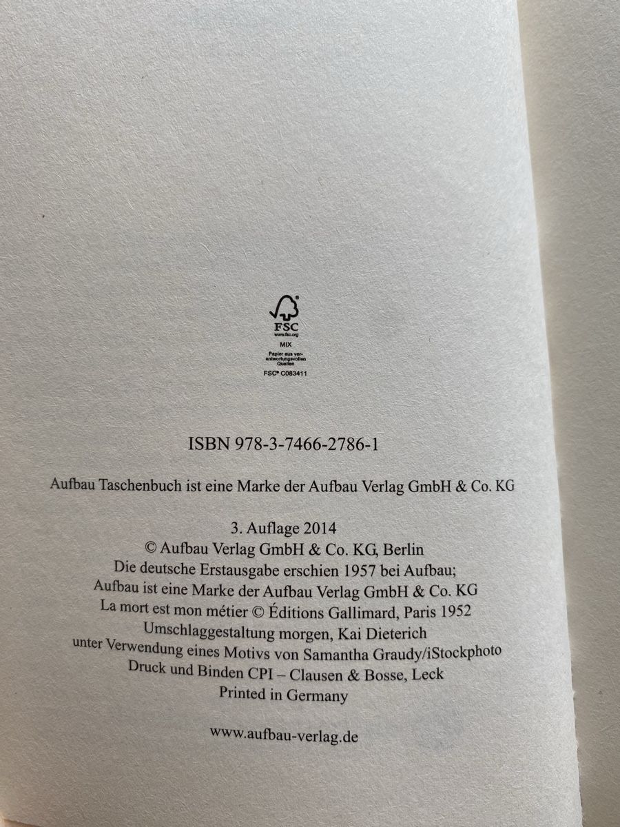 Libri: Der Tod ist mein Beruf - Robert Merle – Usato da Schwarzenburg venduto da Michellu 5