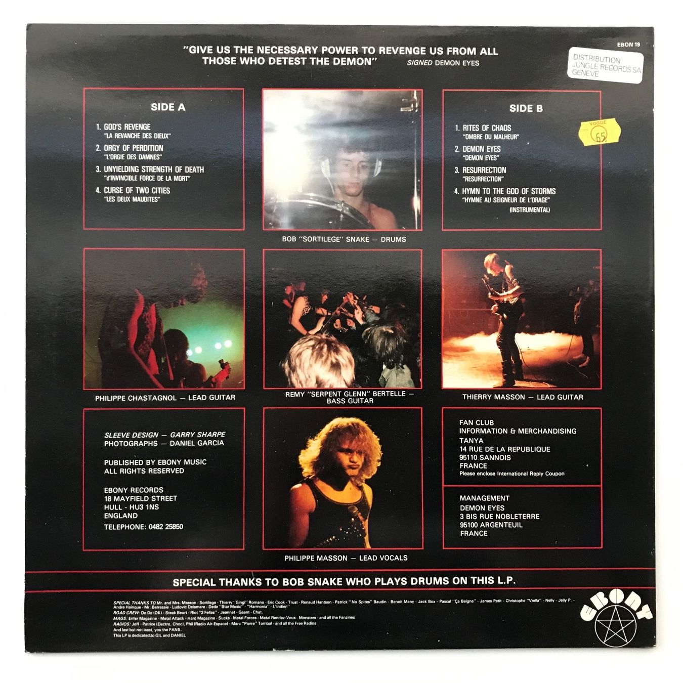 Dischi in vinile: Demon Eyes - Rites Of Chaos – Usato da Aesch BL venduto da BlueMusicRecords 1