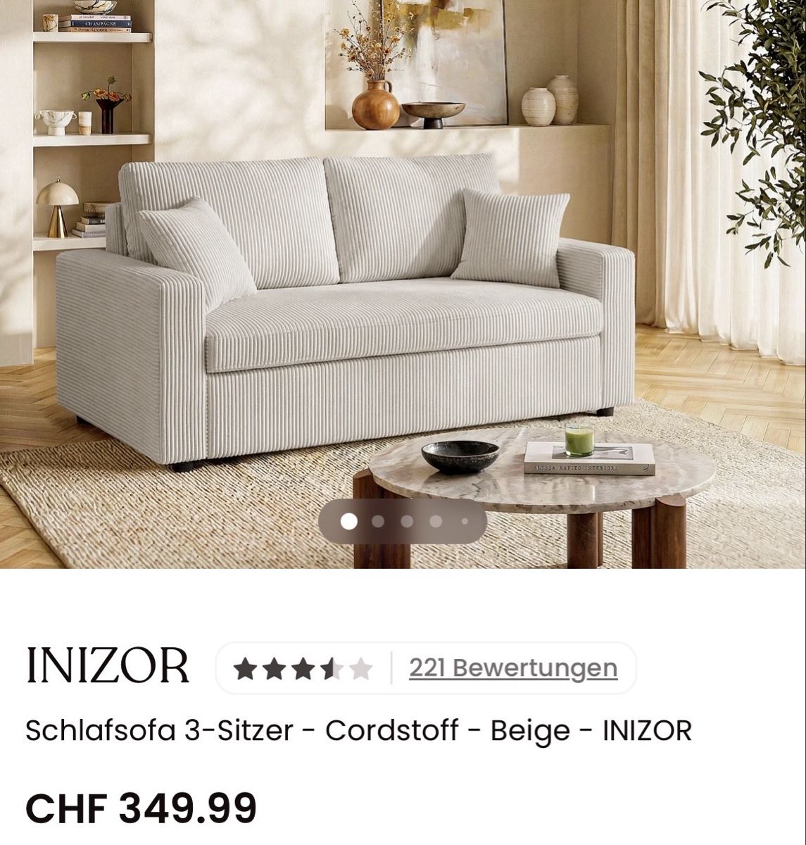 Sofas: Schlafsofa 3-Sitzer – Neuf avec emballage d'origine à Uster par nat_t8lm