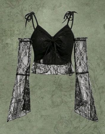 Schulterfreie Gothic Bluse Gr M *neu*