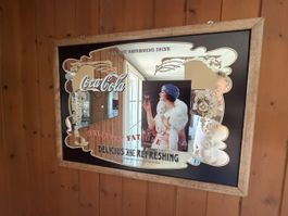 Coca-Cola Spiegel mit Damenmotiv 60x46cm guter Zustand