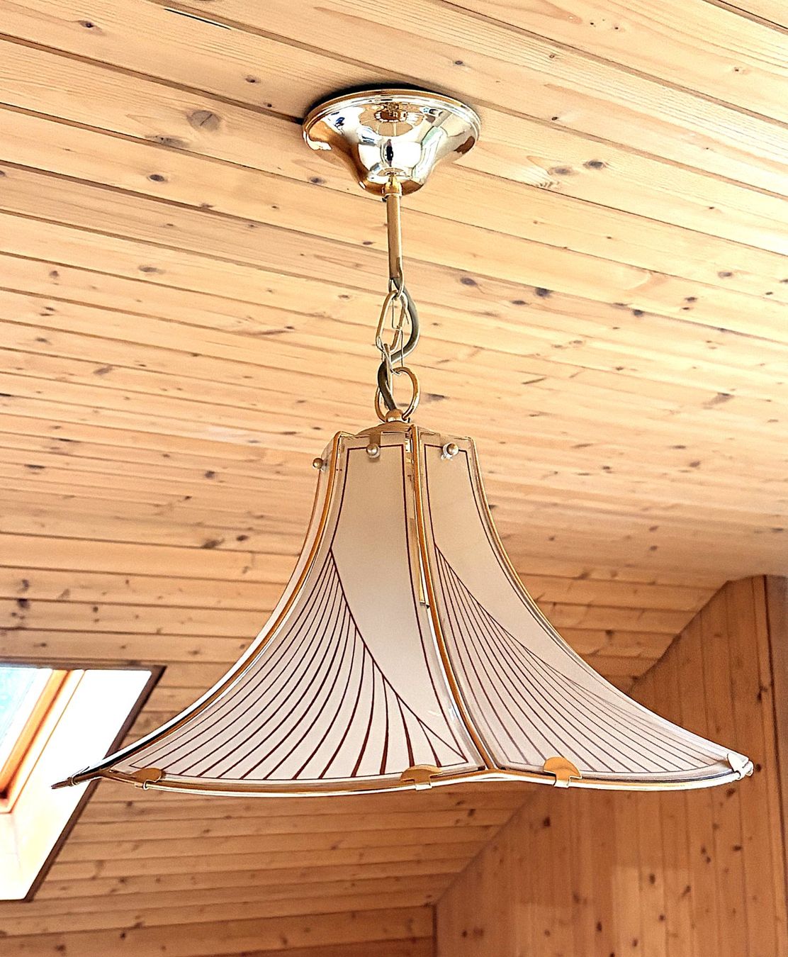Kronleuchter & Deckenlampen: Deckenlampe aus verziertem Glas – Gebraucht aus Elsau von han_5lxm
