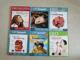 6 Zeitschriften von GEO, GEOkompakt und GEOWissen