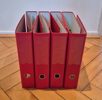 8 Stück A4-Ordner PP 7cm rot, neu und unbenutzt, NP 36.-