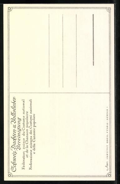Cartoline postali: Schweizer Trachten- und Volksliederverei – Usato da Berlin venduto da bartko-reher 1