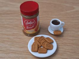 Puppenhaus Lotus Keksteller Set, Keramik