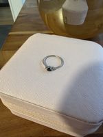 Ring mit Saphir und Diamanten Weissgold Grösse 52