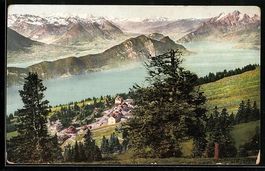Rigi Kaltbad, Ortsansicht mit Blick übe