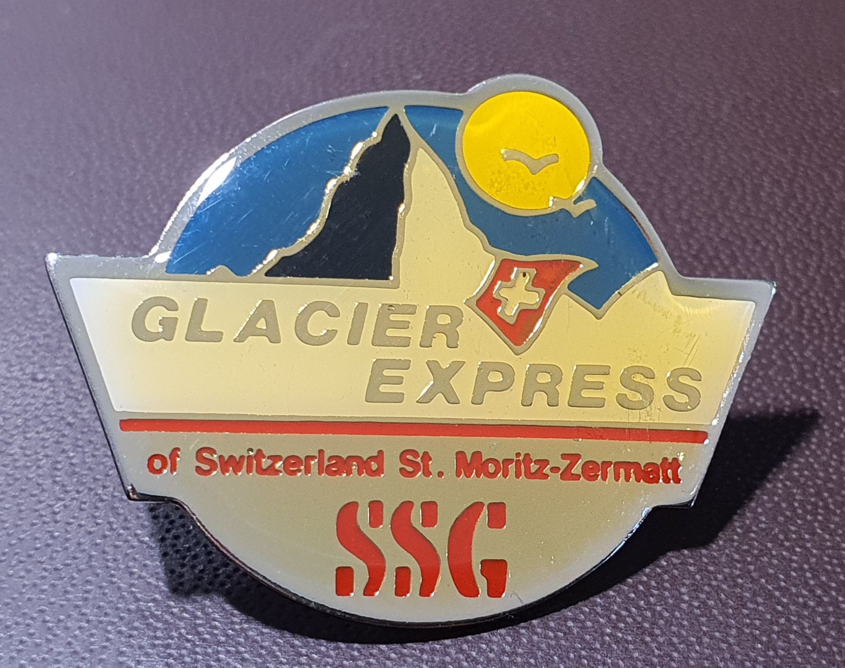Plaketten & Abzeichen: H683  Pin SSG Glacier Express St. Moritz – Gebraucht aus Reinach BL von Boston-Verkauf
