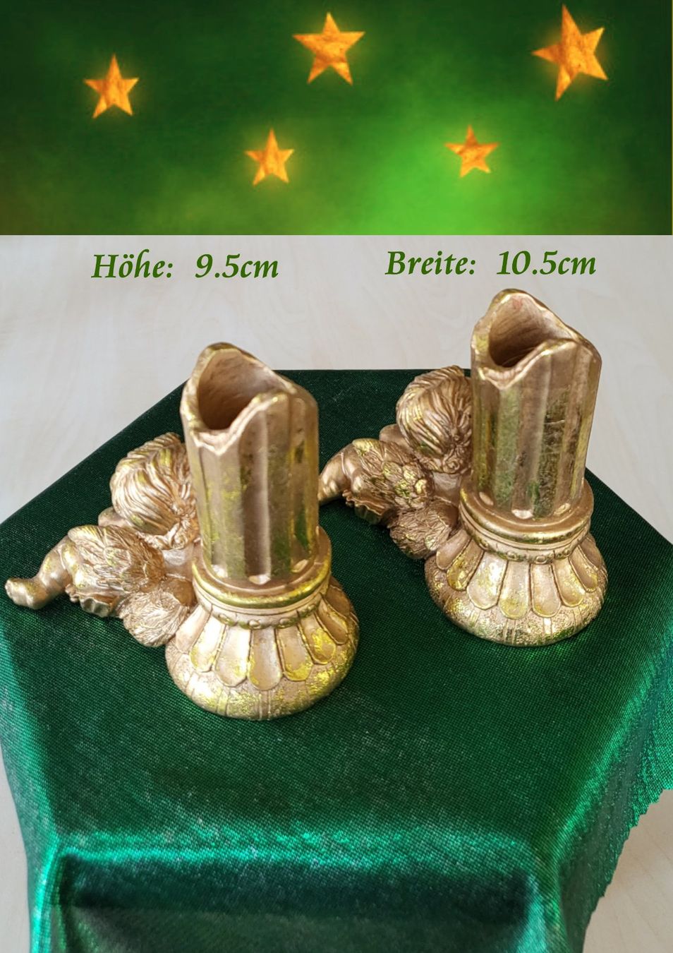 Portacandele: Kerzenständer goldfarbig 2er-Set im Barock-Stil – Usato da Linden venduto da Mb2bb 1