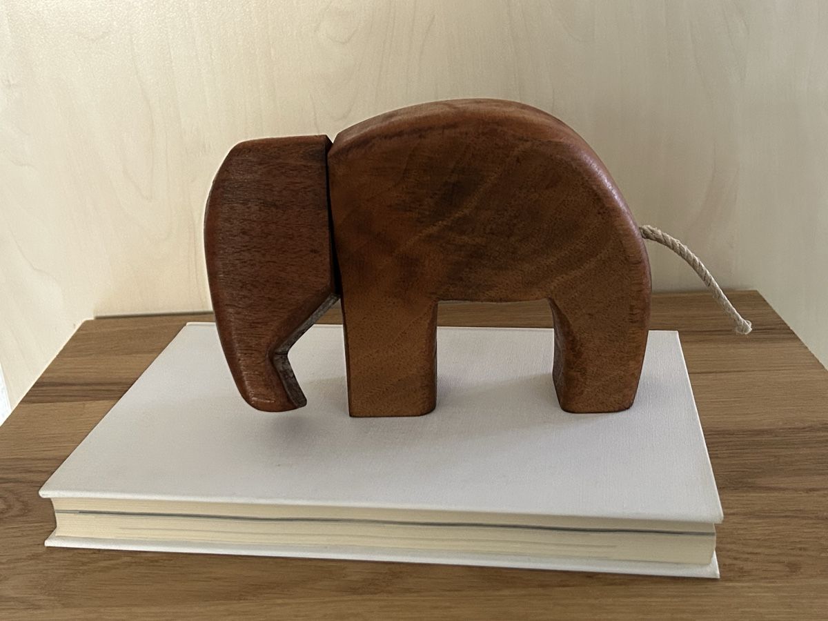 Statuette: Holz geschnitzte Elefant, minimalistisch, Deko! – Usato da Wettingen venduto da Mmccl 1