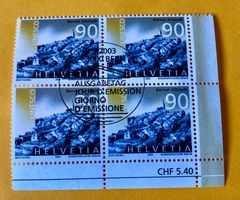  Viererblock Nr.1098 ET Stempelt Bern 2003   