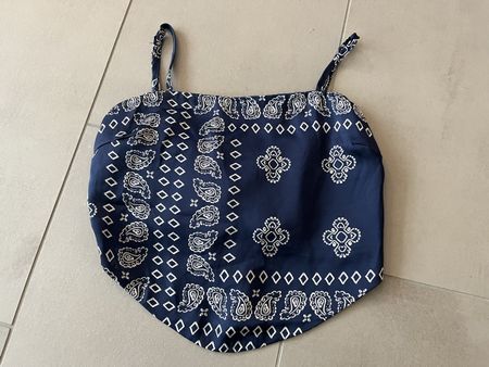 Bluse mit Trägern Bandana navy XS neu
