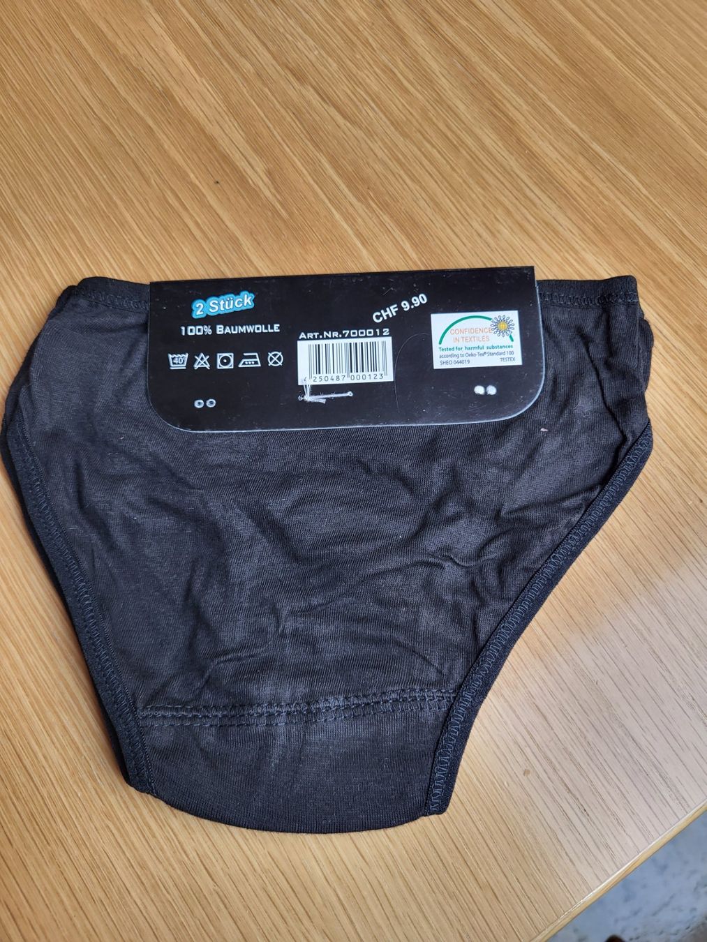 Biancheria intima: Mädchen Bikini Slips, neu, Gr. 140, Schwarz, 2 Stk. – Nuovo e nell'imballaggio originale da Reinach AG venduto da Enad 1