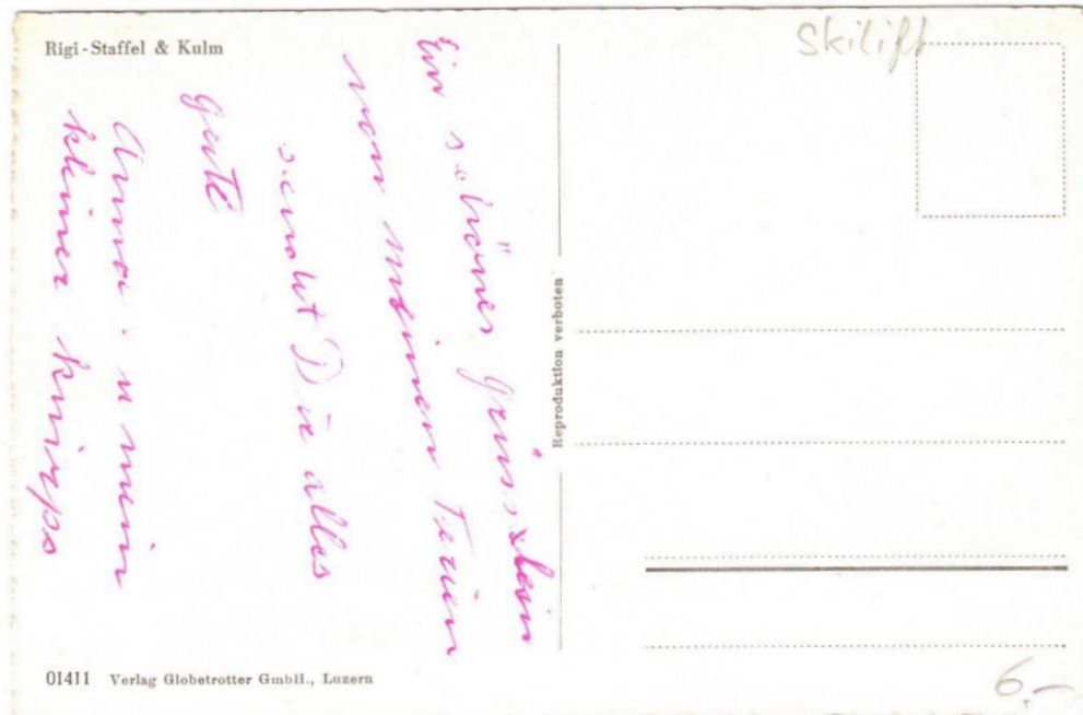 Cartoline postali: Rigi - Skilift Rigi-Rotstock – Usato da Binningen venduto da Mountainrider 1