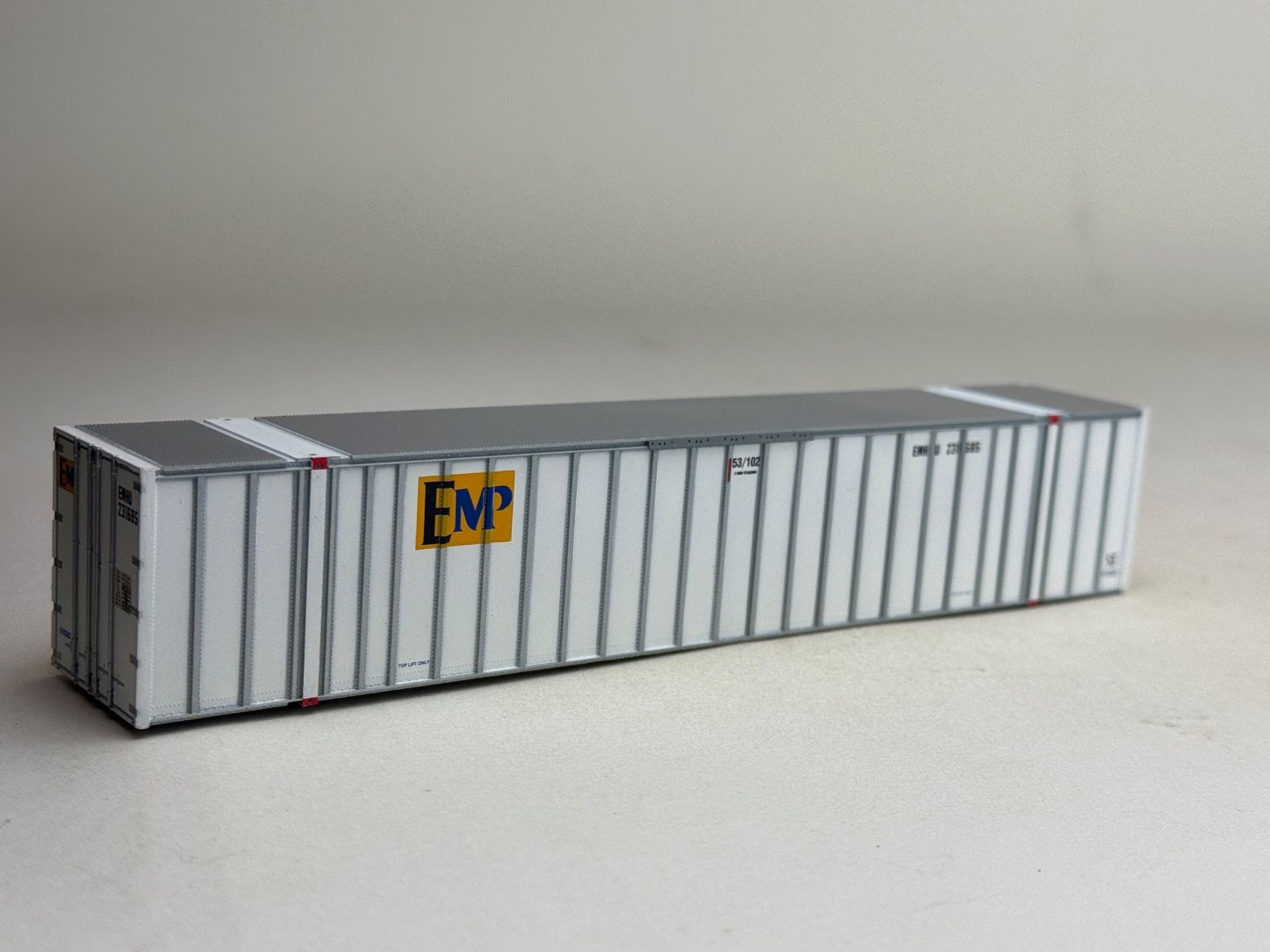 Modellini di ferrovie: EB- grösser wie 40 Ft. Container EMP – Usato da Elm venduto da Wikmtz 1