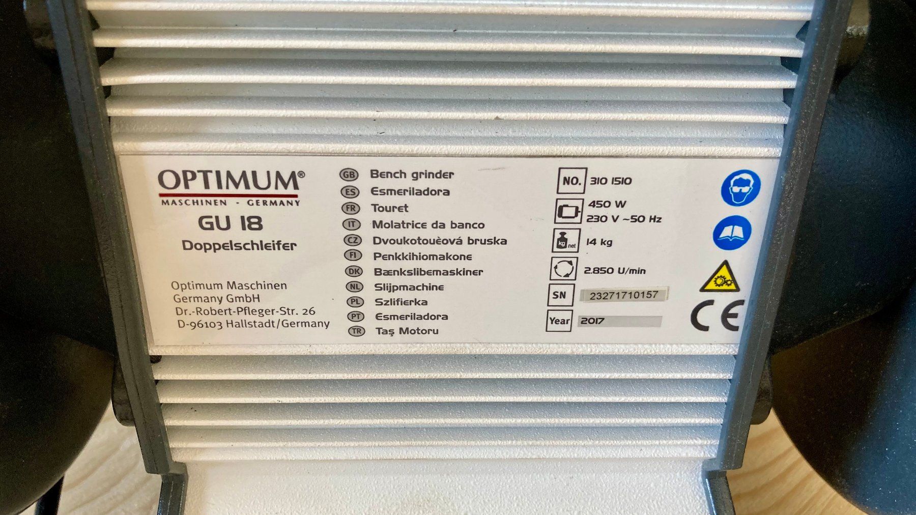 Schleifen & Polieren: Optimum Doppelschleifmaschine OPTIgrind GU 18 – Gebraucht aus Netstal von flurinbisig 3