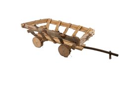 Birkenholz Deko Leiterwagen