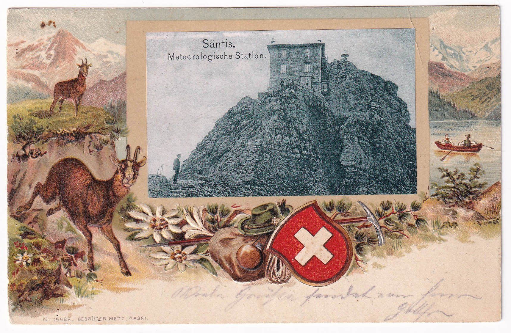 Cartes postales: Säntis Meteorologische Station  1908 – D'occasion à Cormoret par Pascalll2001