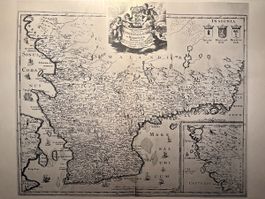 Alte Landkarte von Skandinavien, Scania Hallandia et Bleking