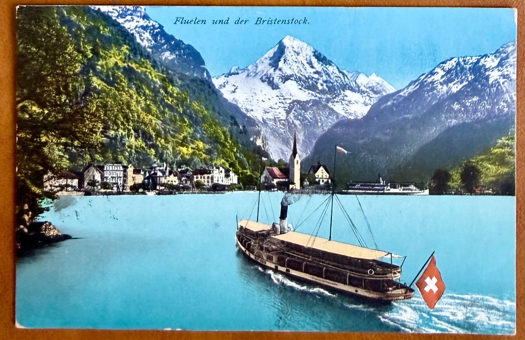 Cartoline postali: Fluelen - Dampfschiff 1909 – Usato da Lutry venduto da Ediego