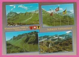 Klausenpass 1948m Glarus - Uri 4-Bild Karte