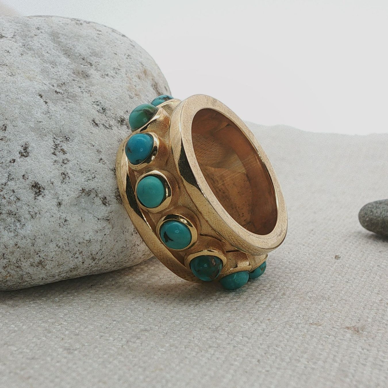 Olga Ribler Anelli: Türkise Statement Silber Ring 925 Grösse 58 – Nuovo (secondo la descrizione) da Luzern venduto da Schmuckoutlet 2