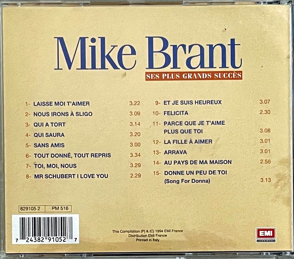 CD: Mike Brant - Ses plus grands succès – Usato da Savagnier venduto da Ne2065 1