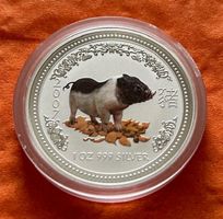 1 Unze Australien Lunar I Schwein Col. 2007
