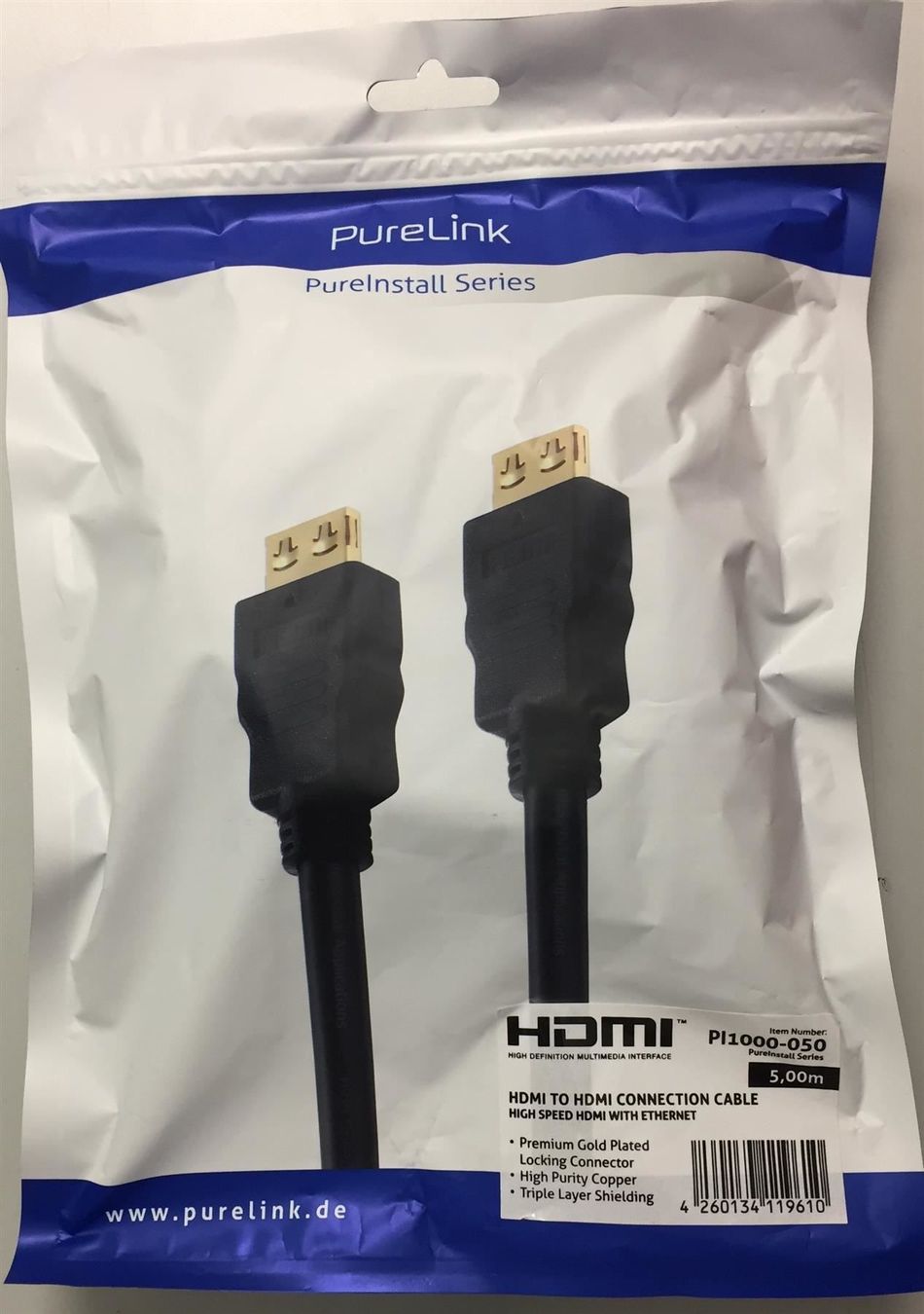 Kabel: 5x Purelink PureInstall HDMI-Kabel (5m) – Neu und originalverpackt aus Büron von Restposte01 1