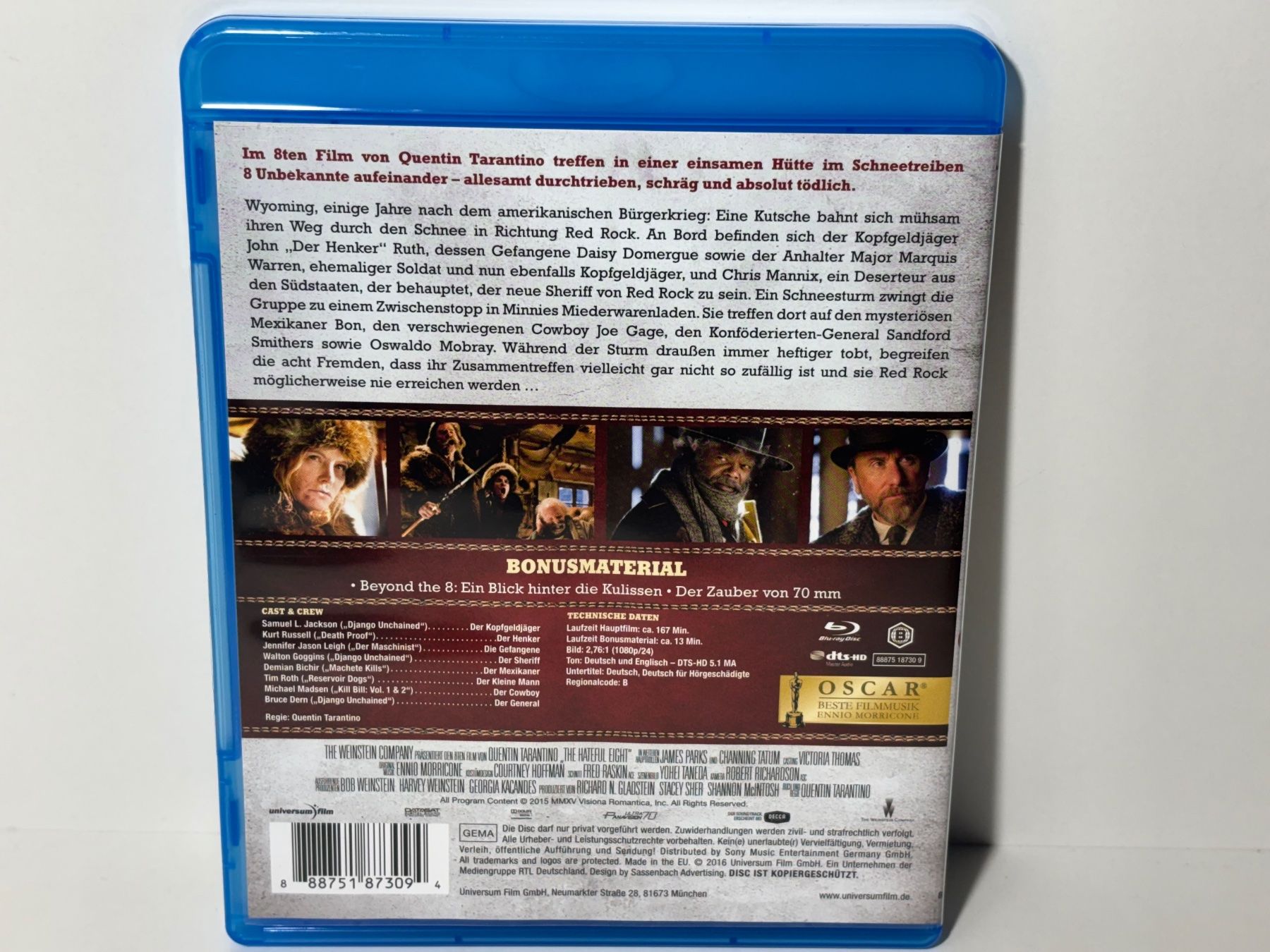 Tutti i DVDs: The Hateful 8 Blu Ray – Usato da Wilderswil venduto da Sstriker 1