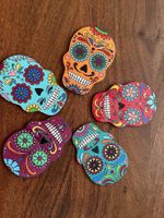 Totenkopf Deko/ Untersetzer-Tag der Toten /Sante Muerte