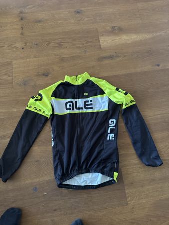 ALE Velotrikot Langarm schwarz neongelb guter Zustand