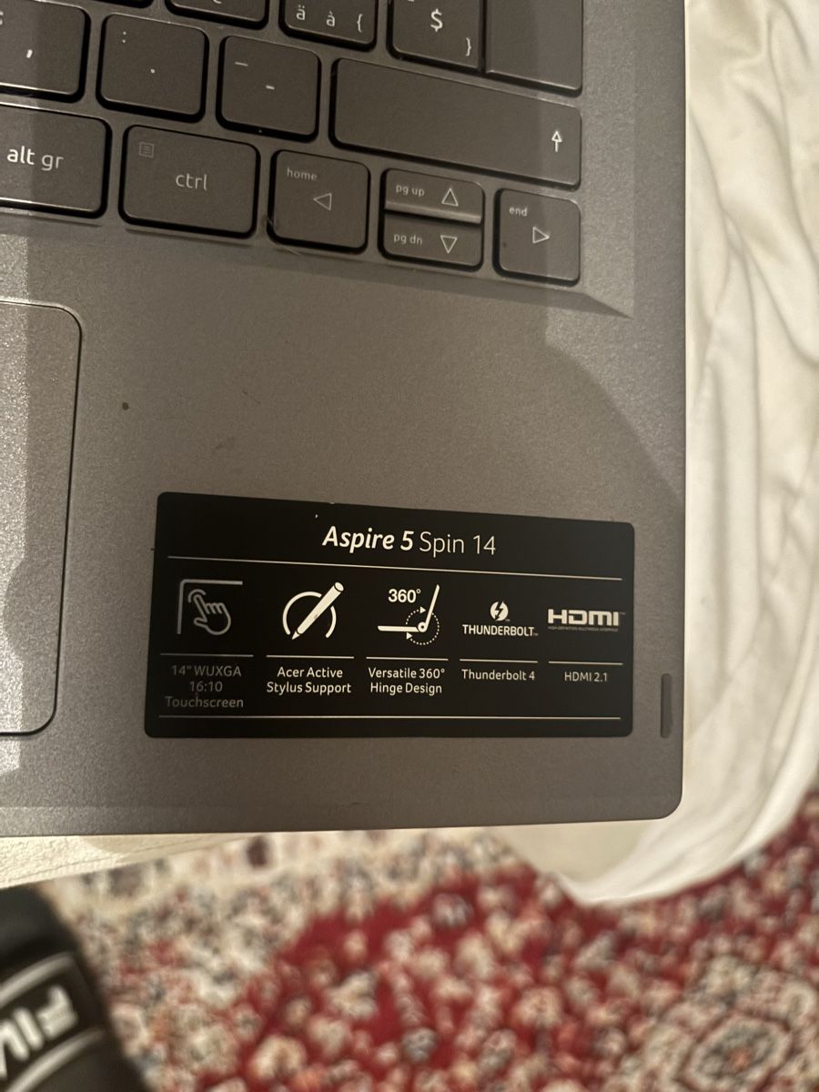 Acer Notebook: ACER ASPIRE 5 SPIN 14 – Usato da Widen venduto da sasxhax22 1