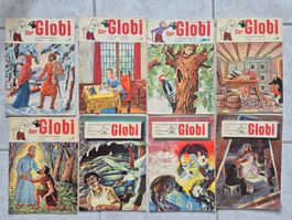 8 Globi Hefte 1954, Vorabdruck "Globi im Reich der Tiere"