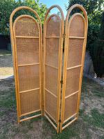 Raumteiler Rattan 3-teilig (B 3x 45cm) Holz im guten Zustand